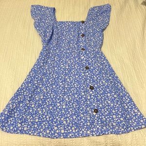 Light Blue Floral Mini Dress (size small)